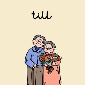 Printable Anniversary card for him for her for husband for wife, old and young couple virtual love letter Cute romantic couples card, Gift