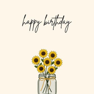 Tarjeta de cumpleaños imprimible para él, ella, para esposo, para esposa, amiga, lindas tarjetas de felicitación de cumpleaños virtuales en acuarela, descarga digital