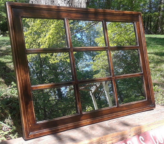 Wood Mirror Window Pane Mirror Narrow Mirror Decorative Etsy
