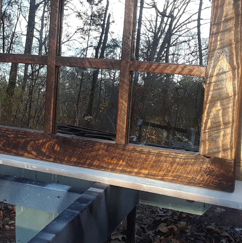 Casa de campo pared decoración ventana espejo espejo de | Etsy