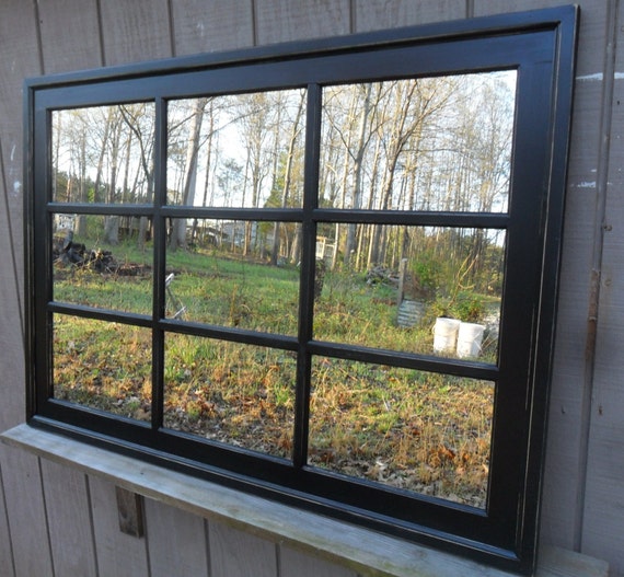 Window Pane Mirror White Wall Rustic Window Pane Mirror White Wall