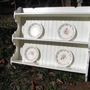 pottery plate rack , cottage wall shelf,.   24  28 32 36 40  45 wide