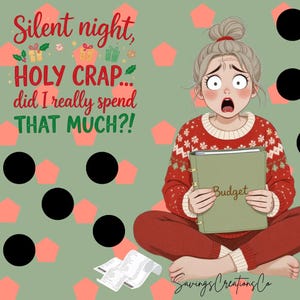 75.00 Silent Night, Over Budget Christmas Savings Challenge A5 - DIY Scratch Off Printable PDF
