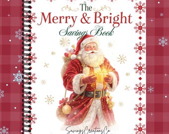 Merry & Bright Christmas Savings Book: Festive Digital Download (8.5x11)