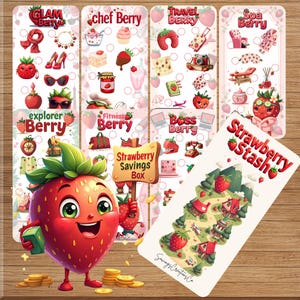 Strawberry Savings Box, Strawberry Savings Challenge, Search & Save, Low Income Savings Game