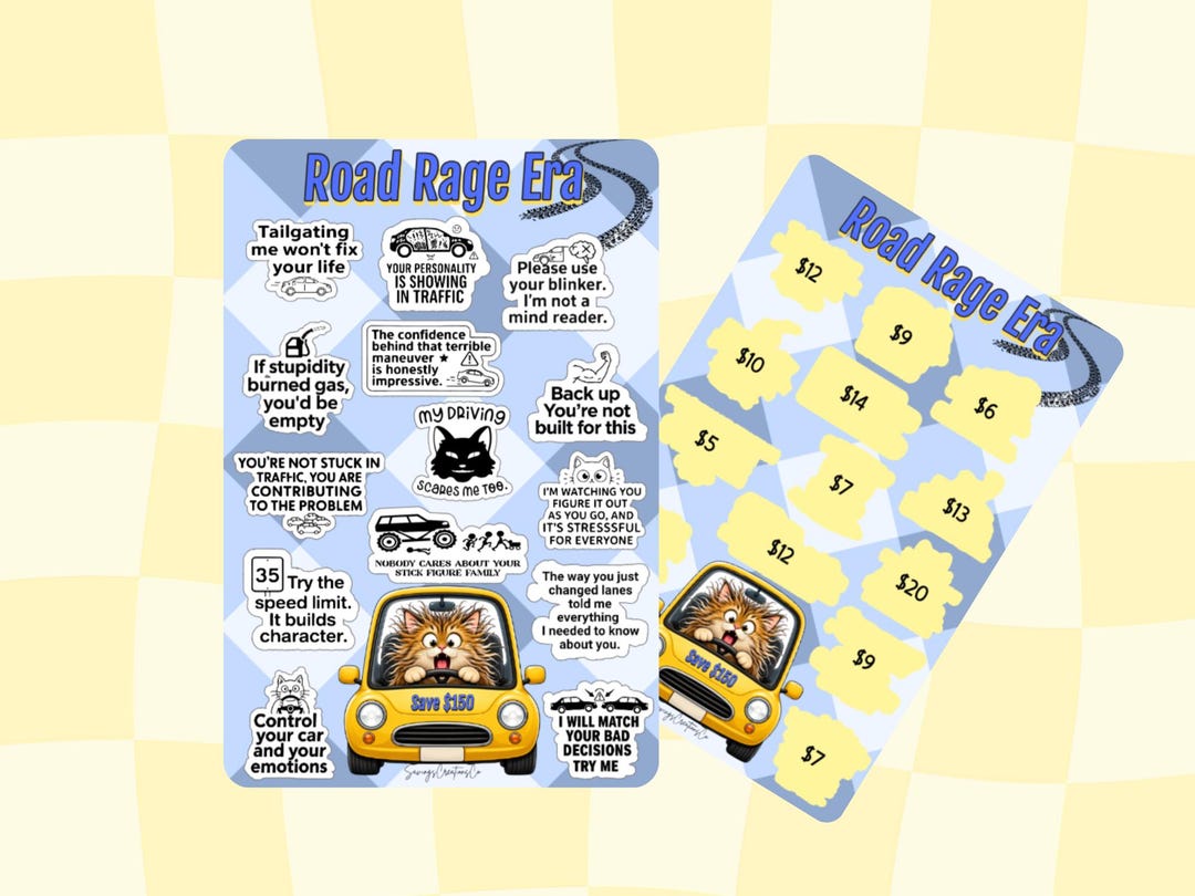 Road Rage Sticker Savings Challenge, Save 150.00 - Etsy