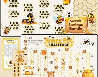 Paquete de desafío de ahorro de abejas: Juego de mesa de panal y minidesafíos