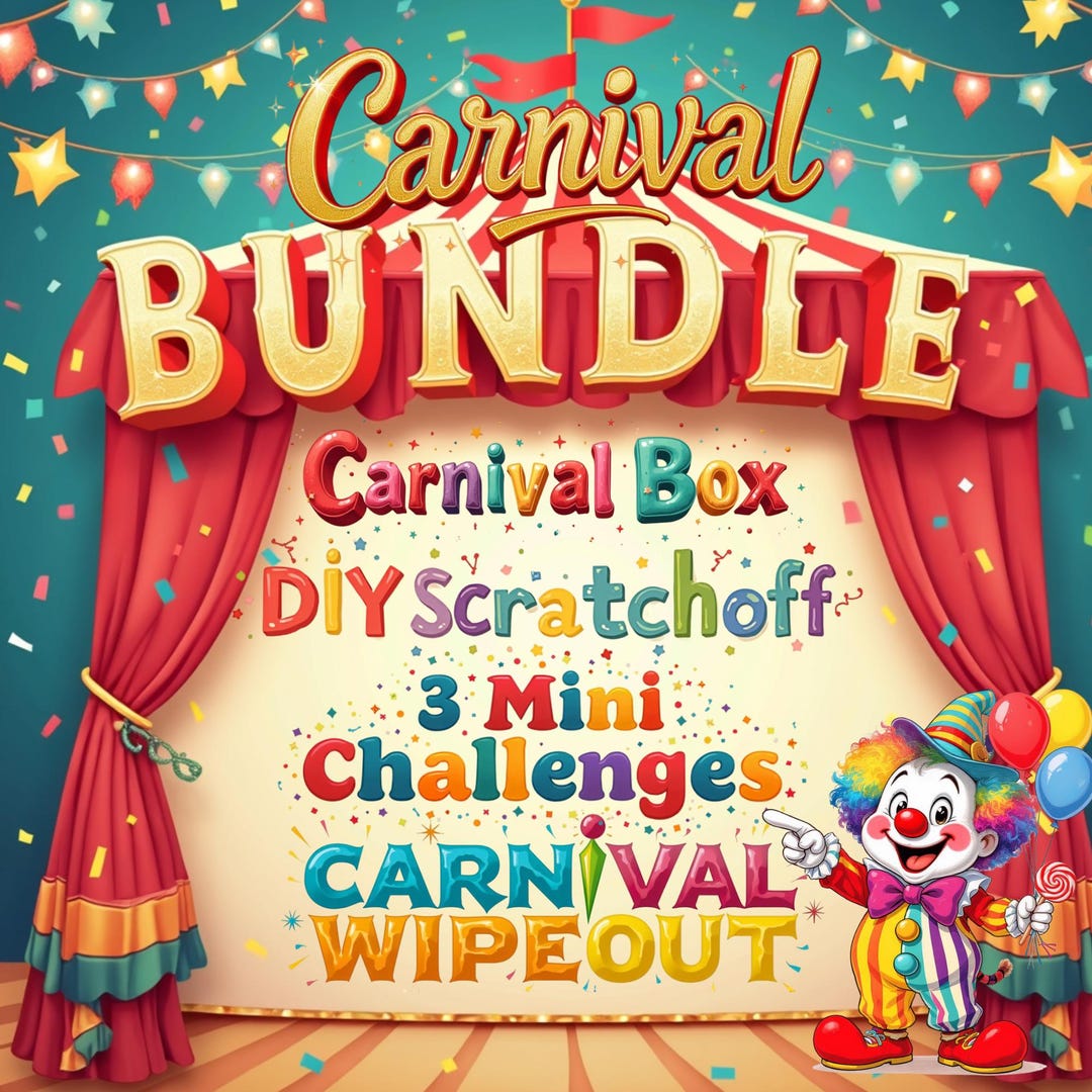 Carnival Savings Challenge Bundle: Scratch-off & Roll Save Games ...