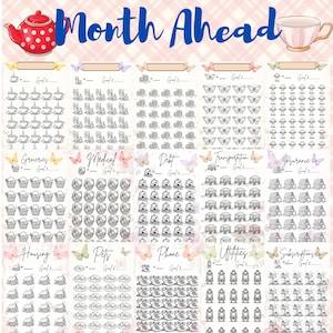 Cozy Cottage Month Ahead Savings Challenge Printable | Savings Challenge Bundle | A6 Sized Savings Challenge Trackers | A6 Savings Challenge