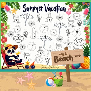 Summer Vacation Savings, Digital Savings, Color and Save