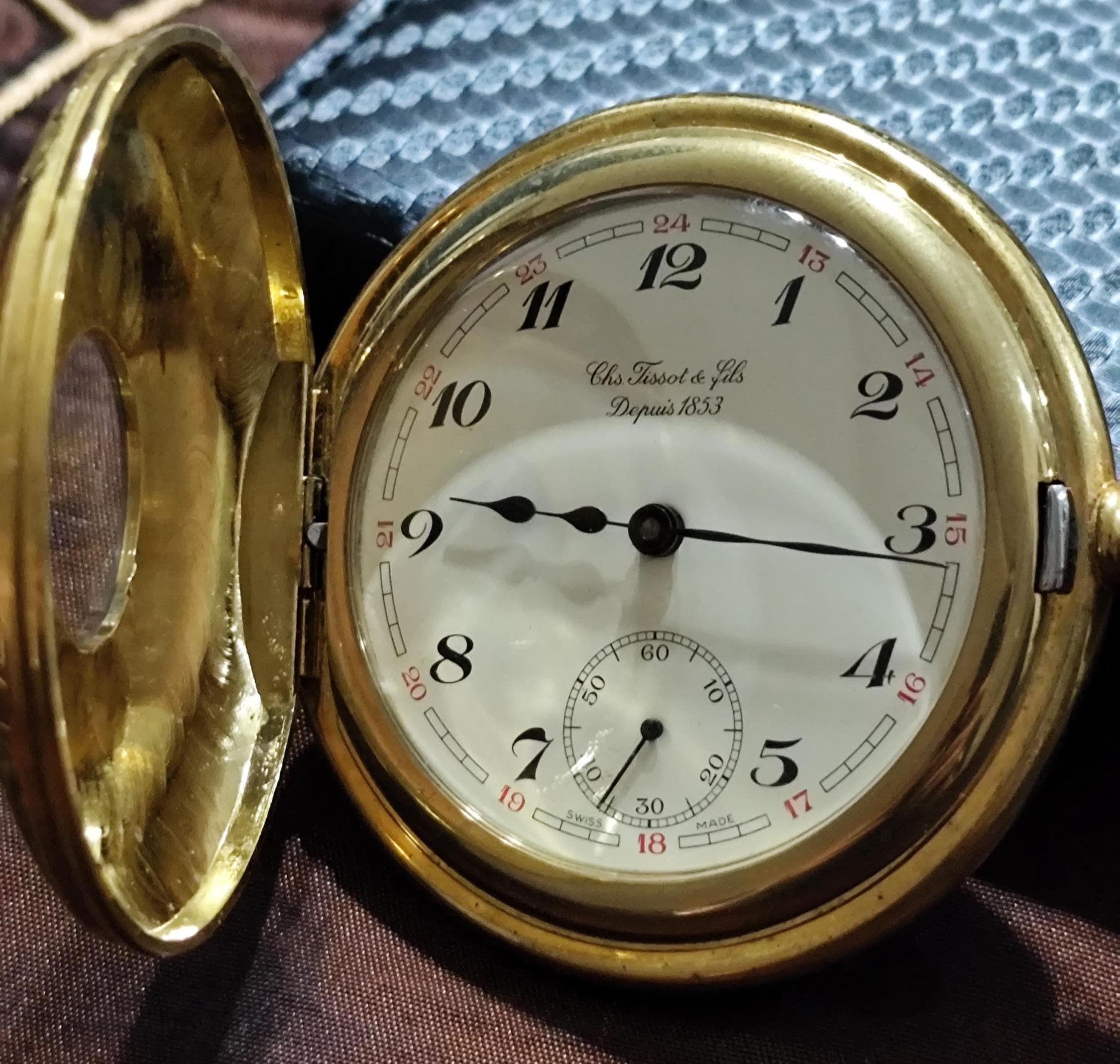 Savonette Taschenuhr Borel Fils Cie Pocket Watch Tissot Pocket