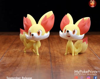 Fennekin Figur | Vollfarbig und mehrere Größen | Hergestellt in den USA