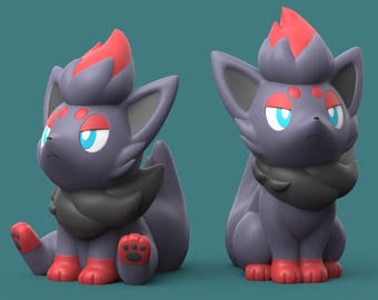 Zorua Figurine | Fully Colored and Multiple Sizes | Made In USA
