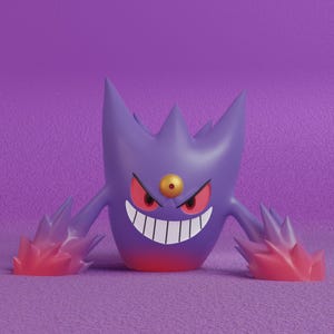 Mega Gengar Figurine | Fully Colored and Multiple Sizes | Made In USA