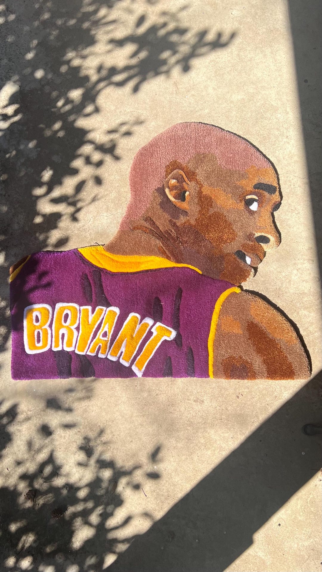 Kobe Bryant Tufted Rug | Purple & Gold Lakers Rug | Black Mamba ...