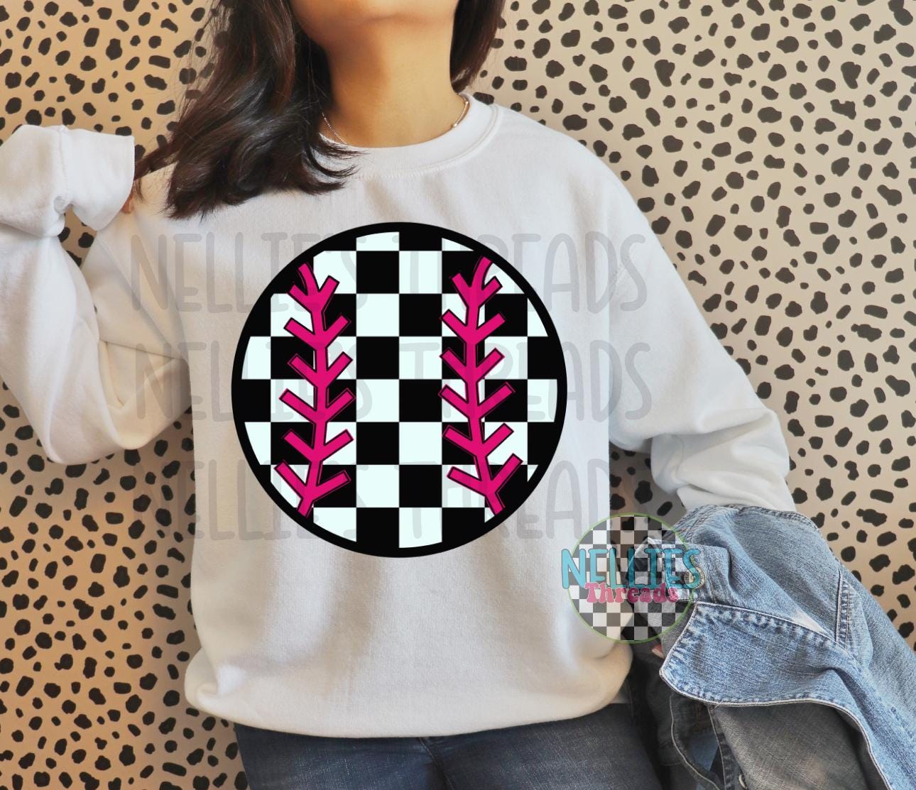 Checkered Baseball PNG, Pink Baseball Design (digital) - Etsy