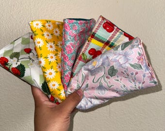 Handmade Cotton Slim Can Cozies, 12oz Drink Holders