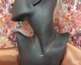 Gold Heart Bead Necklace Gift For Mother Daughter Sister Grandmother Fashion Jewelry For Wedding Birthday Anniverary For Wife