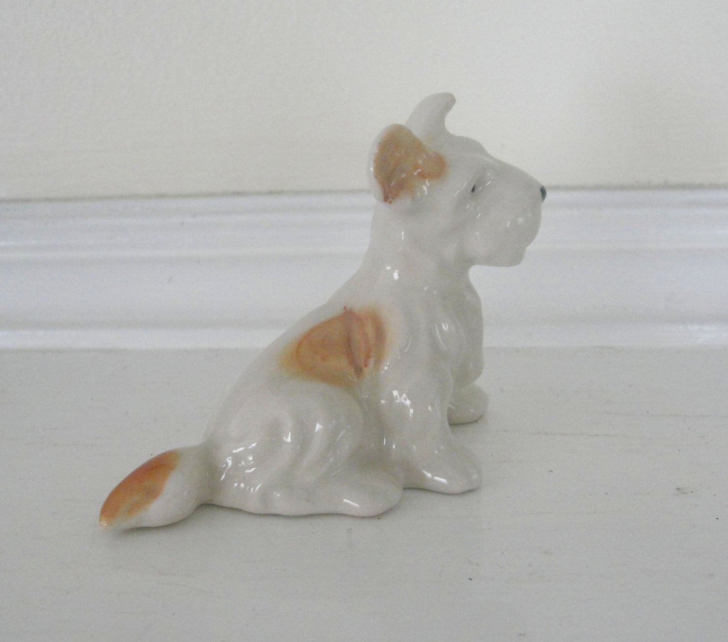 Vintage Ceramic Dog Figurine Cute Vintage Small Terrier Dog Etsy