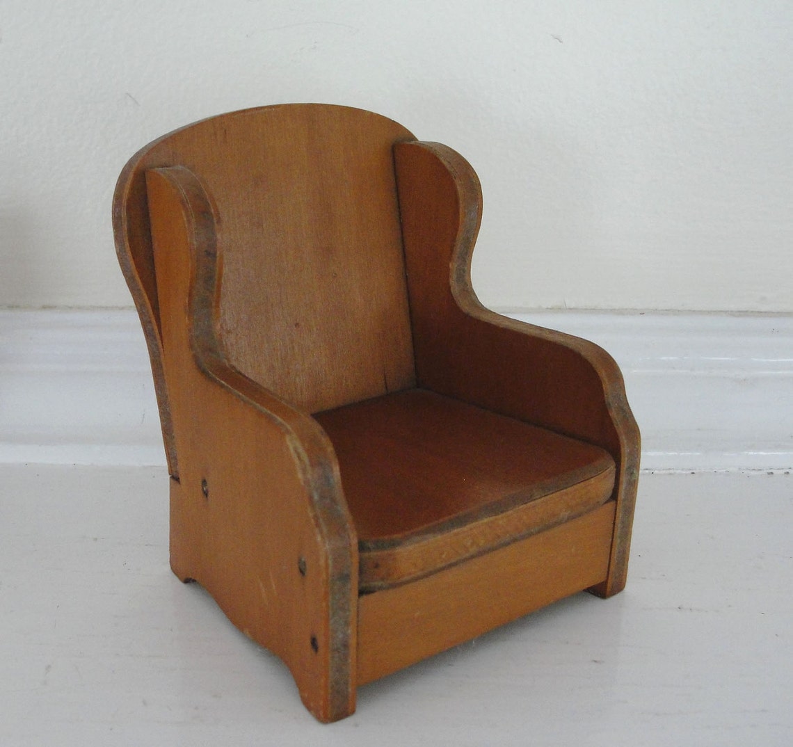 Vintage Wooden Doll House Furniture Vintage Doll House Chair Etsy