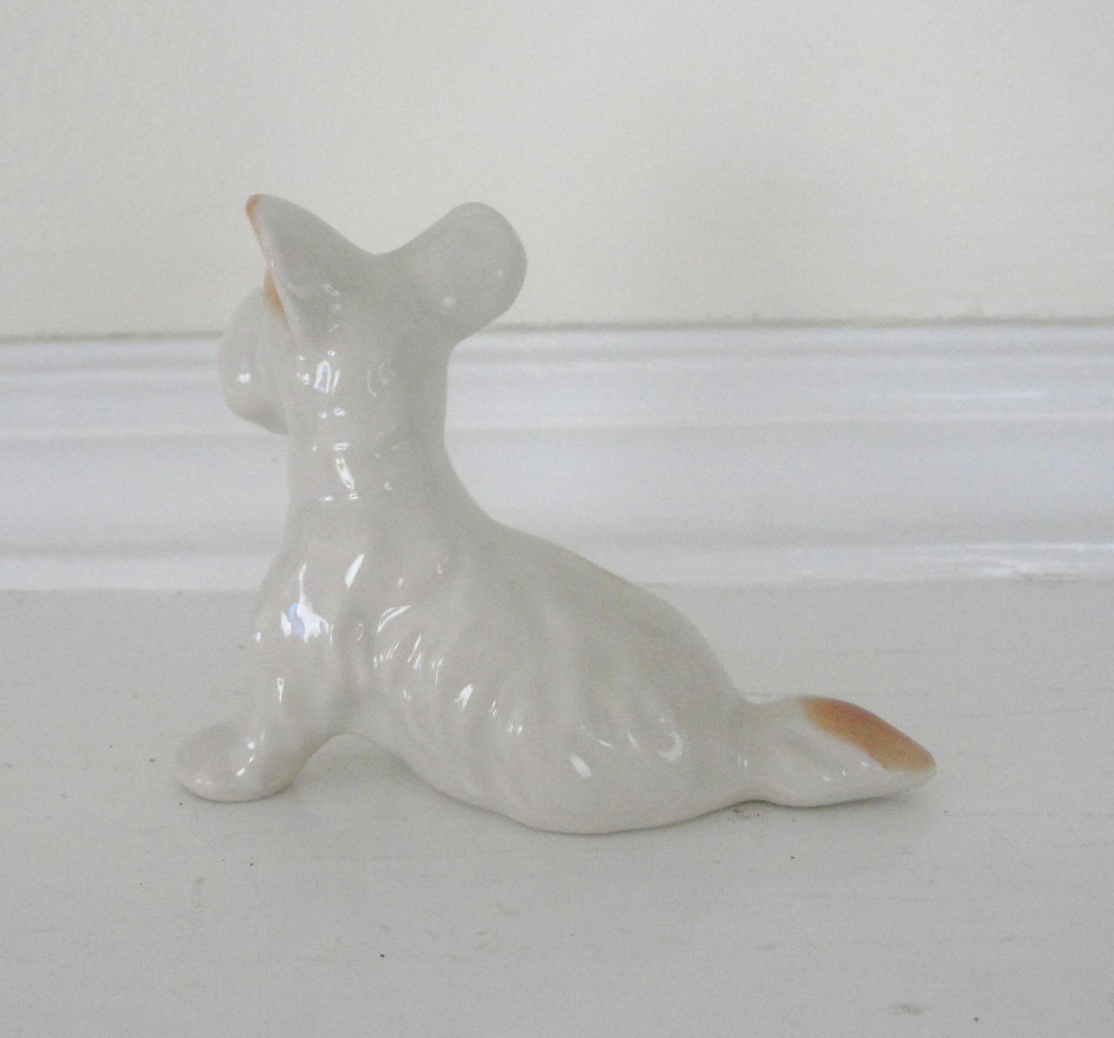 Vintage Ceramic Dog Figurine Cute Vintage Small Terrier Dog Etsy