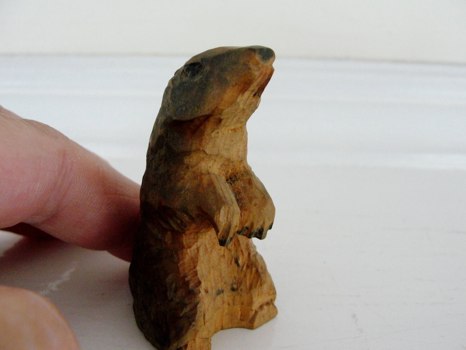 Vintage Small Wooden Folk Art Animal Hand Carved Wooden Etsy