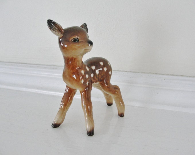 Vintage Deer Figurine, Vintage Goebel Porcelain Deer Fawn, Ceramic Deer