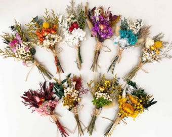 Dried Flower Bouquet with Custom Card, Handmade Bridesmaid Proposal Keepsake,Will You Be My Bridesmaid Gift, Man of honour Proposal Bouquet