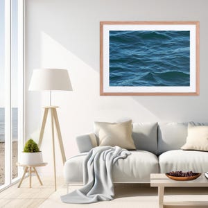 Texture of the Tide – Framed Ocean Matted Print, Coastal Wall Art