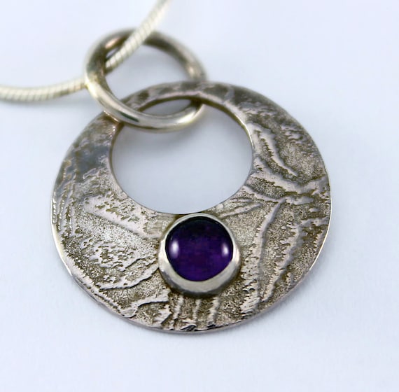 Artisan Pendant Handcrafted Jewelry Sterling Silver Pendant Circle Pendant
