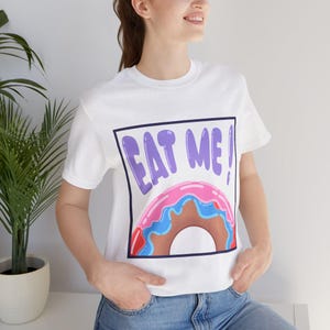Sparkling Doughnut Tee, Funny Food Shirt, Unisex Graphic T-Shirt, Cute Donut Top, Foodie Gift, Novelty Dessert Tee