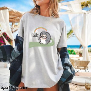Cute Hedgehog Journey Tee, Hedgehog Lover Gift, Animal Graphic T-Shirt, Nature Inspired Shirt, Adventure Clothing, Woodland Gift for Him/Her