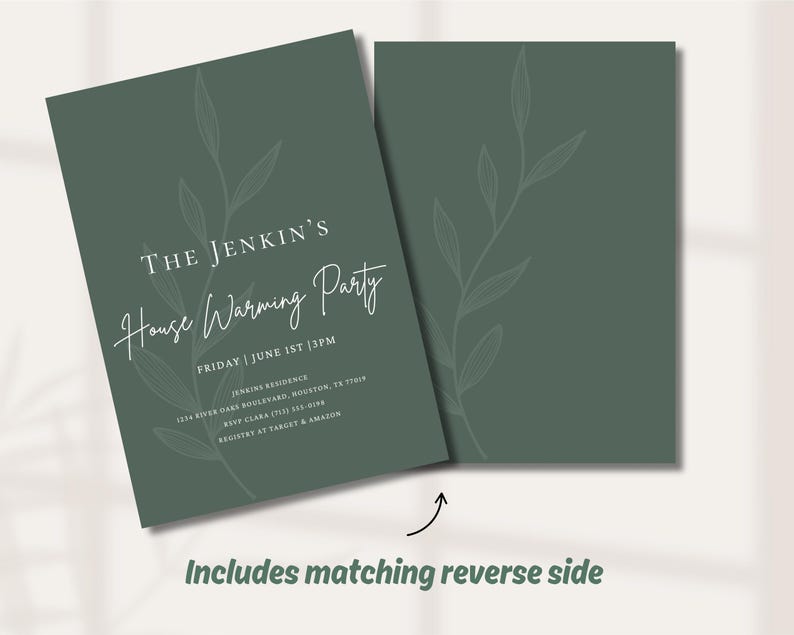 Editable House Warming Invitation House Warming Party Modern Minimalist ...