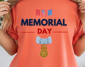 Memorial Day Tee, Honor the Fallen T-shirt, Military Tribute Shirt, USA Remembrance Gift Cloth, Comfort Colors 1717