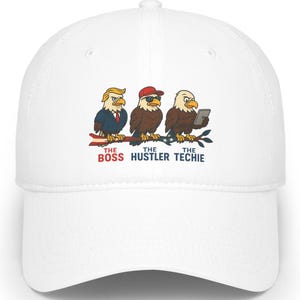 Satire Gift Hat Anti Trump Dad Cap - Satirical Embroidered Hat, Funny Political Parody Gift for Conservative Tech Bros, Vance Musk Style
