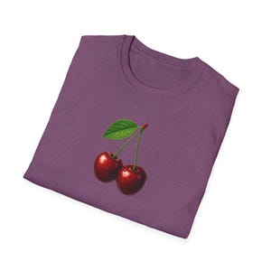 Cherry T-Shirt Minimalist Cute Aesthetic Tee, Red Cherry Graphic Tee, Cherry Lover Gift, Summer Coquette Top, Fruit Lover Gift for Women image 19