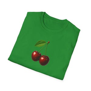 Cherry T-Shirt Minimalist Cute Aesthetic Tee, Red Cherry Graphic Tee, Cherry Lover Gift, Summer Coquette Top, Fruit Lover Gift for Women image 16
