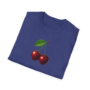 Cherry T-Shirt Minimalist Cute Aesthetic Tee, Red Cherry Graphic Tee, Cherry Lover Gift, Summer Coquette Top, Fruit Lover Gift for Women image 12