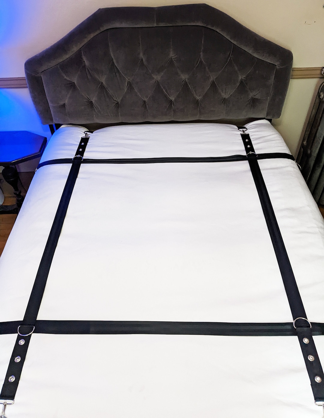 Point Toppers TOPPER Sytem Kinky Bed for Submissive Heavy Restraint, Vegan Adjustable ...