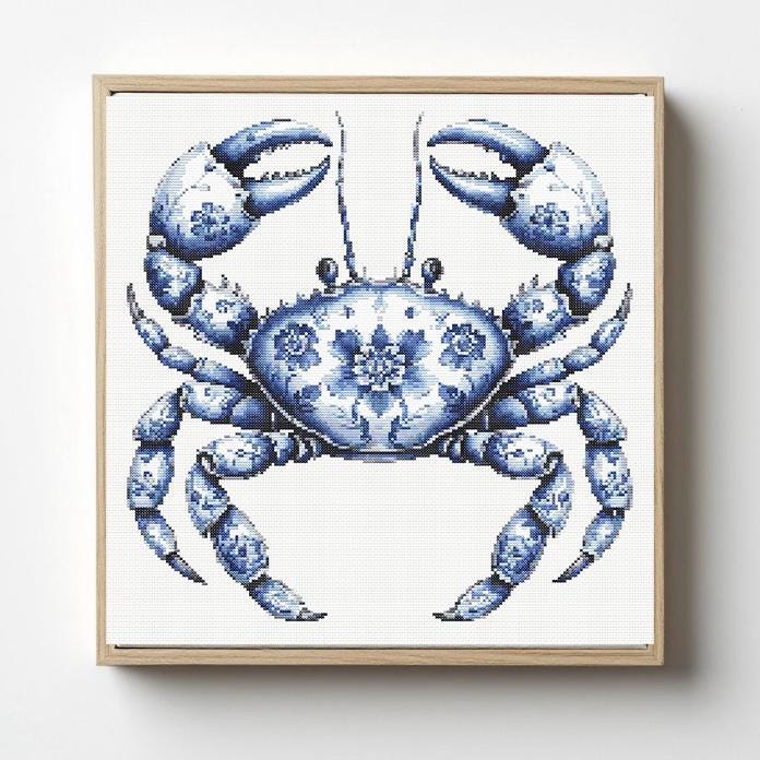 カニのクロスステッチ - Etsy 日本