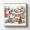 Christmas Town Cross Stitch Pattern: Winter Holiday Houses (PDF) product logo