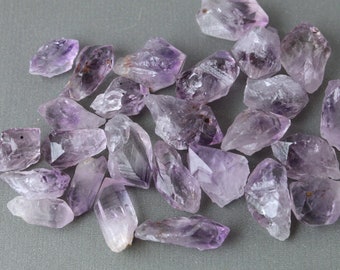 60 Jewelry size Amethyst Crystal Points for wire wrapping, charms, pendants, earrings  Small Sizes from  3/8" long to 7/8" long High quality