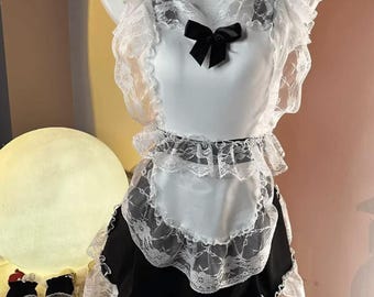 Maid Costume with Lace Trim - Perfect for Cosplay