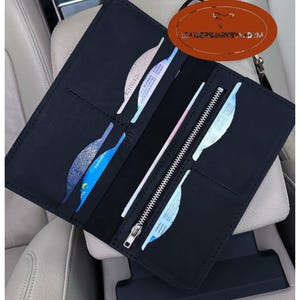 Cartera de cuero para mujer, Cartera de cuero para mujer, regalo para ella, cartera de cuero hecha a mano, regalo para el día del padre, día del padre, regalo para él,