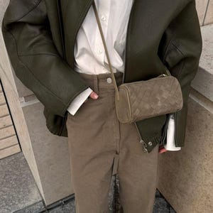 Sac fourre-tout en daim pour femme, petits sacs fourre-tout en cuir, cadeau pour elle, sac carrosse, sacs de créateurs, sac en cuir suédé, sacs à main en daim, cadeau de vacances,