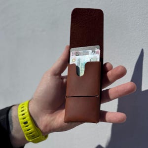 Cartera y tarjetero de entrenador más vendidos del mundo, cartera de cuero minimalista, cartera delgada, cartera para hombres, hecha a mano, cartera de cuero genuino, hecha a mano