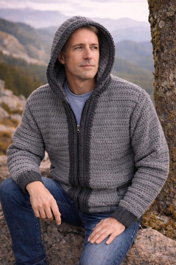 Jentlouis Mesh Knit Hoodie Mサイズ Buy Men's Hoodie Knitting Pattern PDF, Beginner Crochet Knit