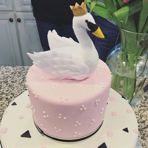 Topper De Gateau De Cygne Partie De Cygne Lac De Cygne Etsy