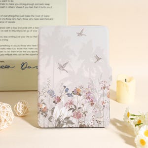 Floral Garden Bird Kindle Case For Kindle Paperwhite 12th 7&quot;,Paperwhite 1/2/3/4, Kindle 11th 12th Gen, Kindle Colorsoft Case,Bookish Gifts