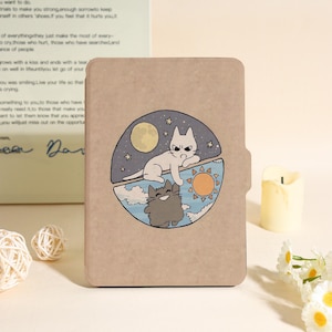Day Night Cats Art Kindle Case For Kindle Paperwhite 12th 7&quot;,Paperwhite 1/2/3/4,Kindle 11th 12th Gen,Kindle Colorsoft Case,For Bookish Gifts